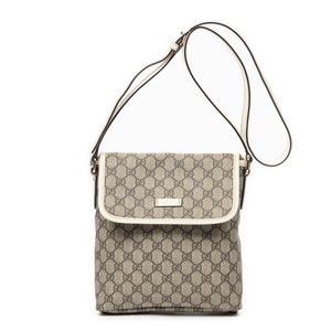 Gucci Beige Monogram Crossbody with White Trim